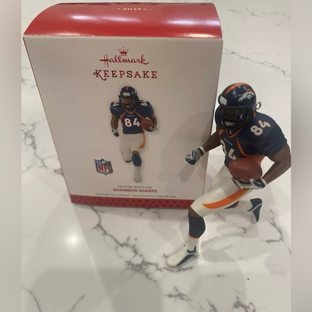 Shannon Sharpe Denver Broncos Hallmark Ornament
